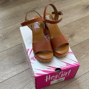 Corkys Tan Leather Sandals
